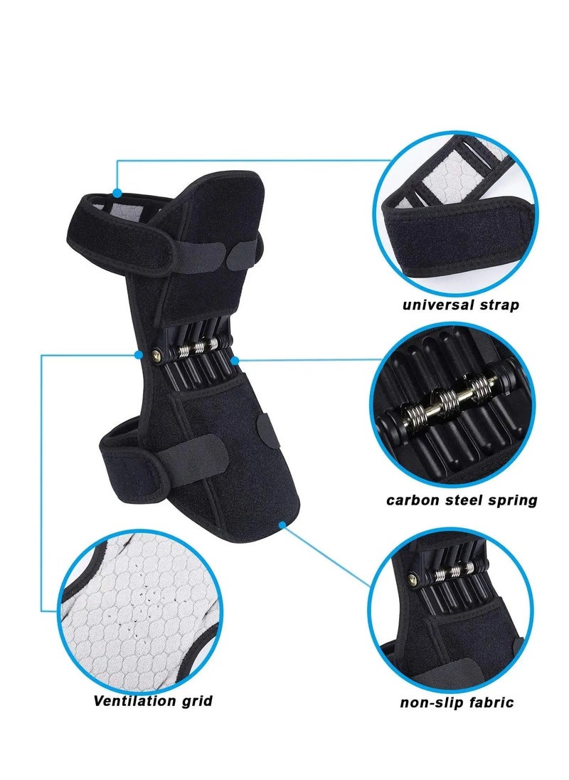 Generic - Knee Protection Booster, Joint Support Knee Pads, Power Lift Knee Stabilizer Pads - Powerful Rebound Spring Force Knee Protection Booster - Relief Knee Brace for Men Climbing, Squat, Sport - Image 1