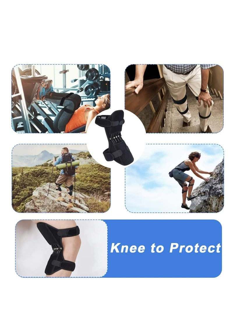 Generic - Knee Protection Booster, Joint Support Knee Pads, Power Lift Knee Stabilizer Pads - Powerful Rebound Spring Force Knee Protection Booster - Relief Knee Brace for Men Climbing, Squat, Sport - Image 1
