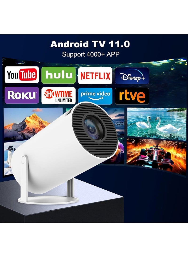 Mi VAZA HY300 Pro Projector - Native 720P - Support 4K - Android 11.0 - Dual-band WiFi 6 - Bluetooth 5.0 - Auto Keystone Correction - Portable Movie Projector Compatible with Android/iOS/PC/Smartphone/TV Stick/Xbox/Switch/HDMI/USB - Image 4