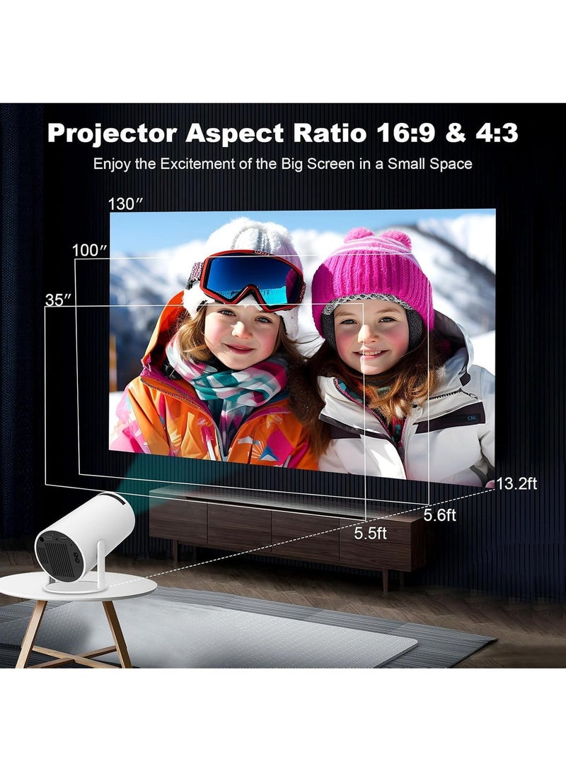 Mi VAZA HY300 Pro Projector - Native 720P - Support 4K - Android 11.0 - Dual-band WiFi 6 - Bluetooth 5.0 - Auto Keystone Correction - Portable Movie Projector Compatible with Android/iOS/PC/Smartphone/TV Stick/Xbox/Switch/HDMI/USB - Image 3