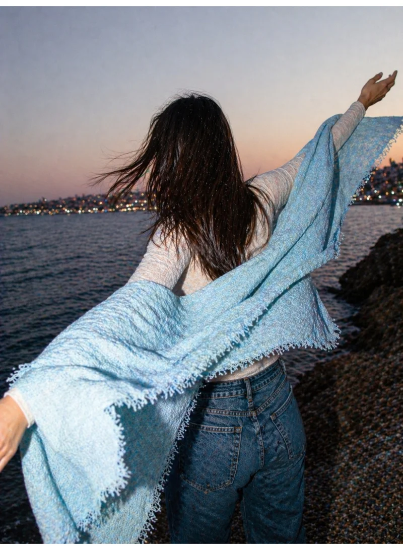 The Untitled Project Powder Blue - Crinkle Organic Cotton Scarf