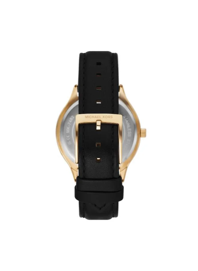 مايكل كورس ساعة جلد بسوار رفيع بعقارب