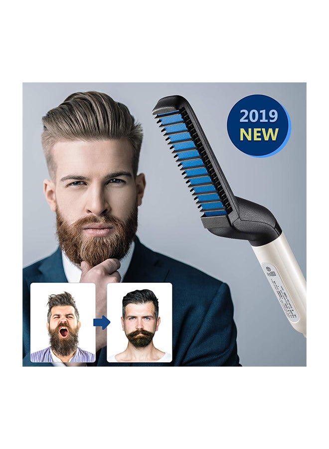 Ulensy Beard Straightener Brush Black/White 2.8X0.98X2.9 - Image 2