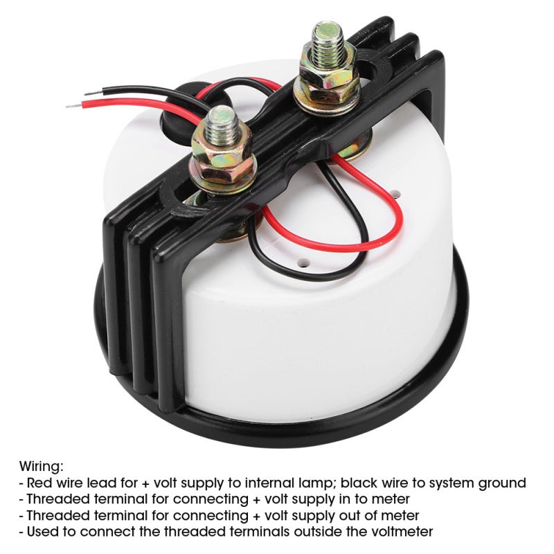 12V Ammeter 52mm/2In Back-Lit - High Sensitivity High Accuracy Universal Gauge for Most Vehicles - Image 3