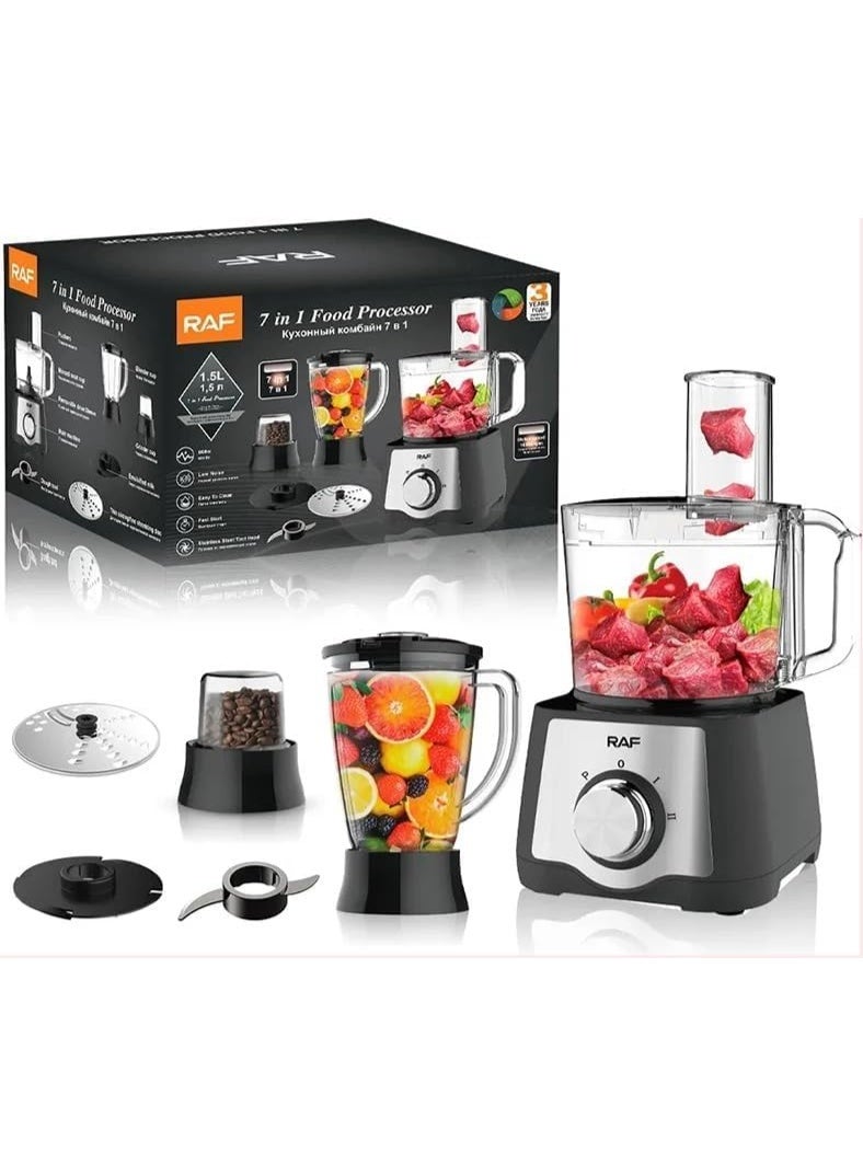 آر إيه أف محضر طعام متعدد الوظائف (٧ في ١) محرك قوي من النحاس بالكامل - ٦٠٠ واط | خلاط | مفرمة | مطحنة - Image 1
