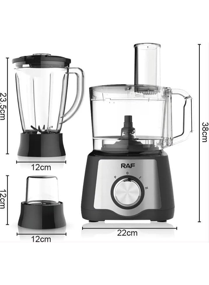آر إيه أف محضر طعام متعدد الوظائف (٧ في ١) محرك قوي من النحاس بالكامل - ٦٠٠ واط | خلاط | مفرمة | مطحنة - Image 3