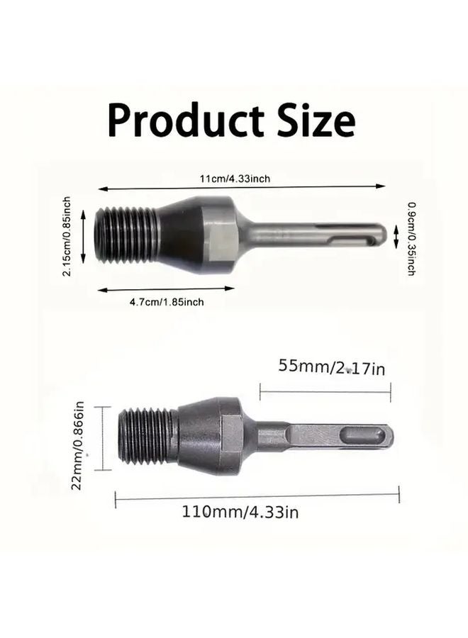 قطعتان أداة تحويل M22 لثقب SDS بلس مربع لريشة الحفر الماسية للخرسانة الجافة والرطبة - Image 5
