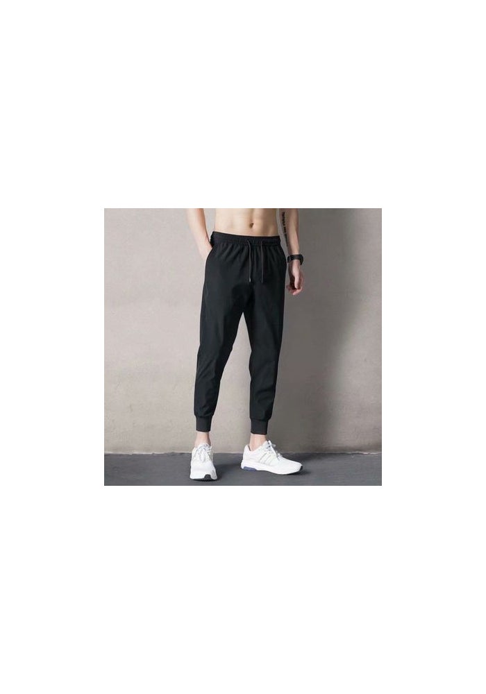 (Ice Silk Pants) Men's Summer Ice Silk Pants Trousers Air Conditioning Pants Casual Pants Sports Pants All-match Fashion Men's and Women's - Image 1