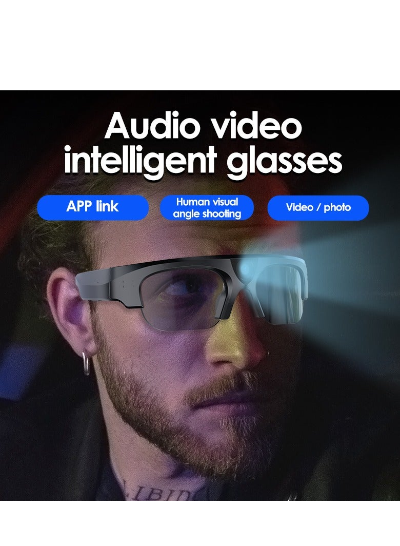 جولف لينك نظارات ذكية XV-17 مزودة بكاميرا تعمل بدون استخدام اليدين ومزودة ببلوتوث لالتقاط الفيديو والصور. - Image 2