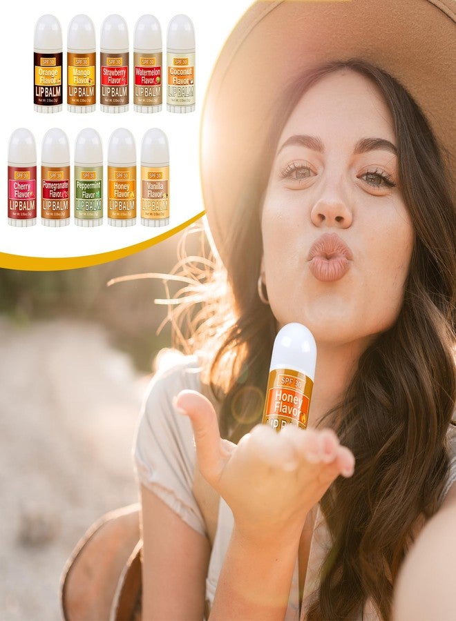 Dimsile 10 Pcs Mini Lip Balms Gift Bulk Assorted Lip Balms Sticks Spf 30 with Sunscreen Lips Care Bag Stuffers Employee Appreciation Gifts Bulk for Staff Teacher Wedding Baby Shower Party Favors - Image 2