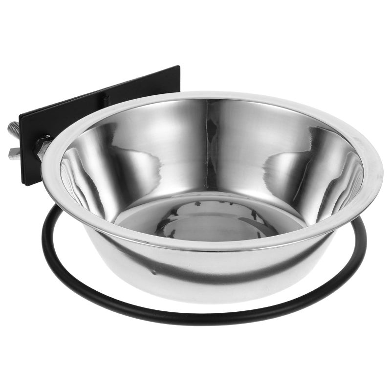 Wall Mounted Raised Dog Bowls Large Deep Stainless Steel Elevated Pet Feeder - Image 2