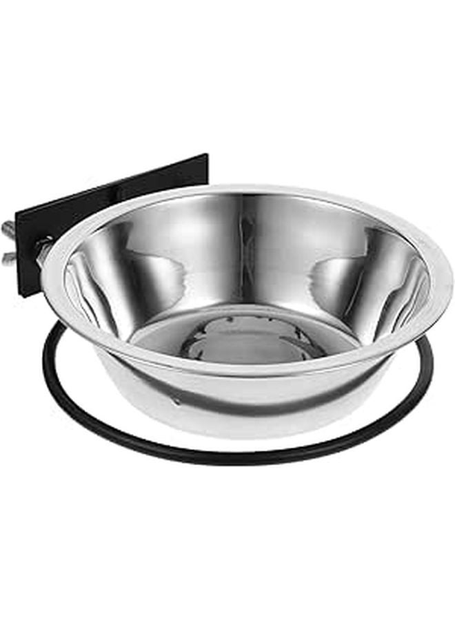 Wall Mounted Raised Dog Bowls Large Deep Stainless Steel Elevated Pet Feeder - Image 1