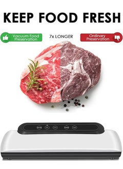Alruht Vacuum Sealer, Automatic Food Sealer Machine, Food Vacuum Air Sealing System for Food Preservation Storage Saver, Dry & Moist Food Modes, White  - Image 2