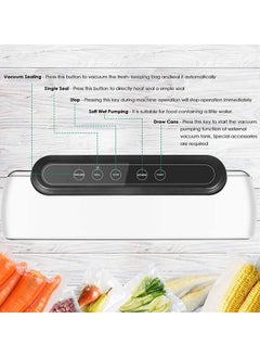 Alruht Vacuum Sealer, Automatic Food Sealer Machine, Food Vacuum Air Sealing System for Food Preservation Storage Saver, Dry & Moist Food Modes, White  - Image 5
