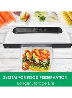 Alruht Vacuum Sealer, Automatic Food Sealer Machine, Food Vacuum Air Sealing System for Food Preservation Storage Saver, Dry & Moist Food Modes, White  - Image 3