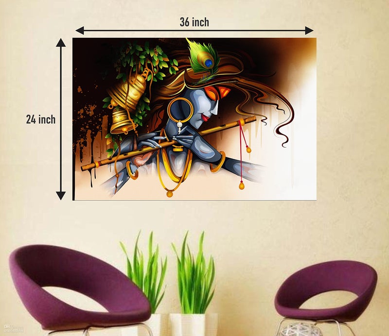 DivineDesigns Shri Krishna Ji Vinyl Sticker | Wall Sticker for Living Room/Bedroom/Office and All Decorative Stickers - Image 2