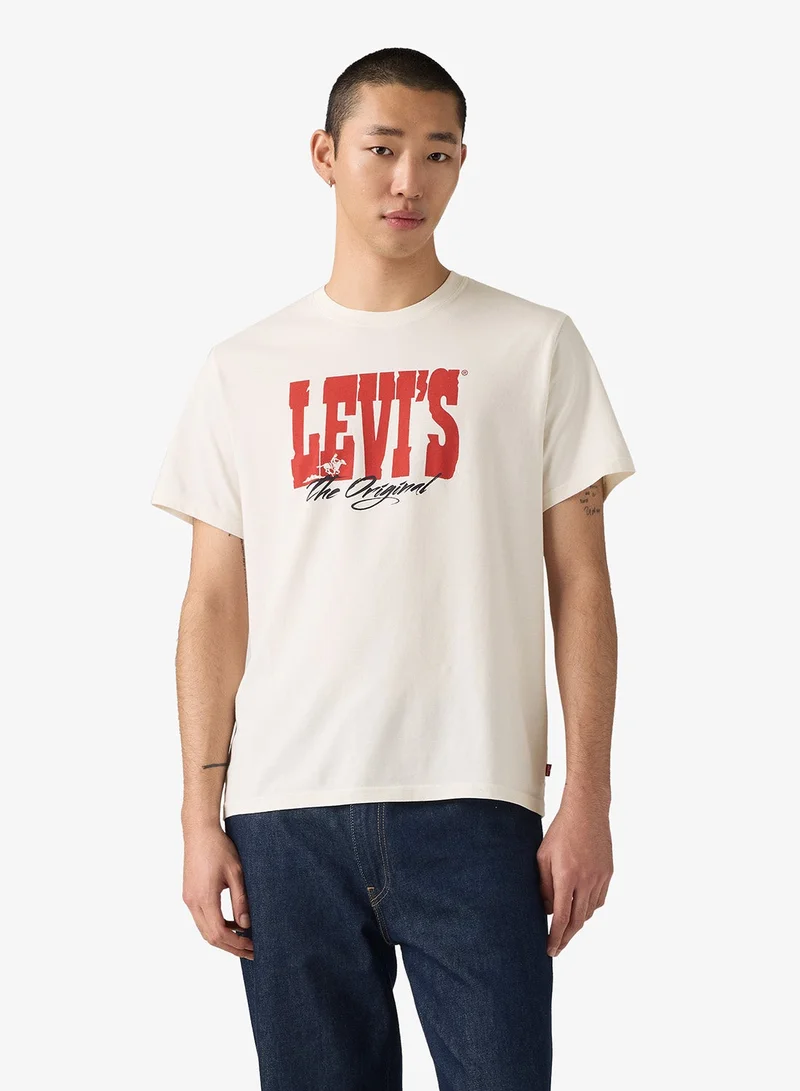 ليفايز تي شيرت بياقة مستديرة بقصة مريحة