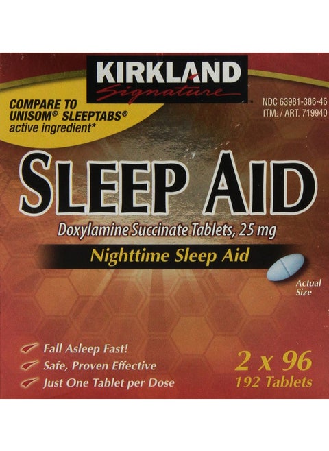 Kirkland Signature Nighttime Sleep Aid (Doxylamine Succinate 25 mg), 192 Tablets