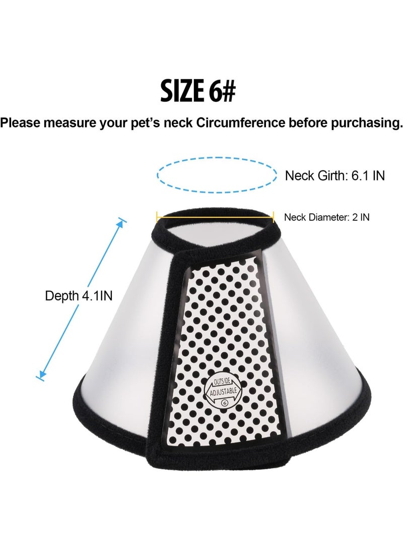 Depets Adjustable Recovery Pet Cone E-Collar for Cats Kittens Rabbits, Plastic Elizabeth Protective Collar Wound Healing Practical Neck Cover, Neck Girth 6.1 in - Image 2
