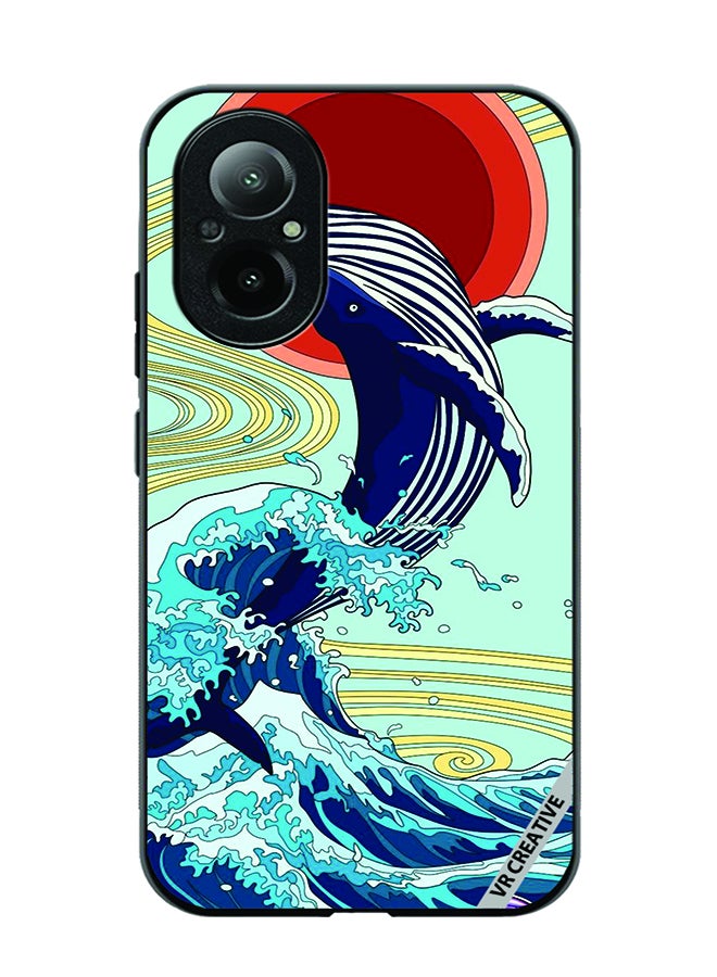 VR CREATIVE Protective Case Cover For Realme C67 4G Dolphin Design Multicolour - Image 1