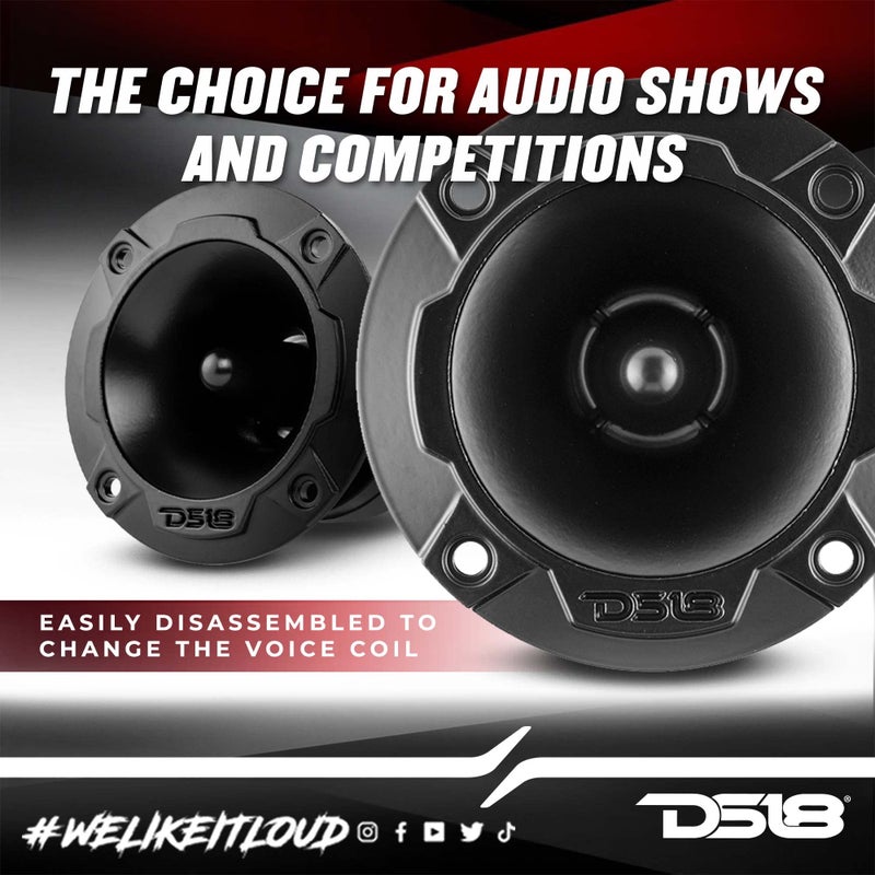 DS18 PRO-TWX2 3.78" Super Bullet Tweeter with 1" Aluminum Voice Coil 240 Watts 4 Ohms (2 Speakers Included) - Image 4