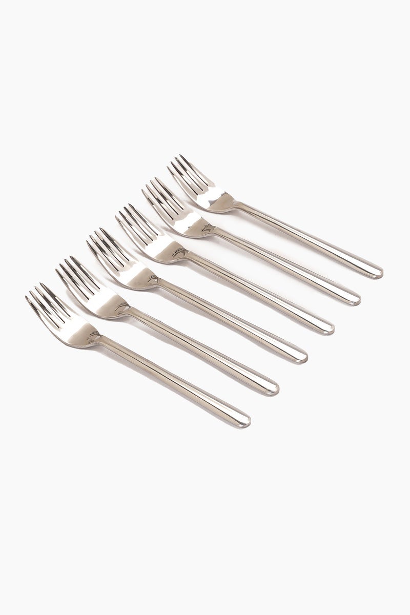 Carina 6 Piece Small Fork Set -Silver - Image 2