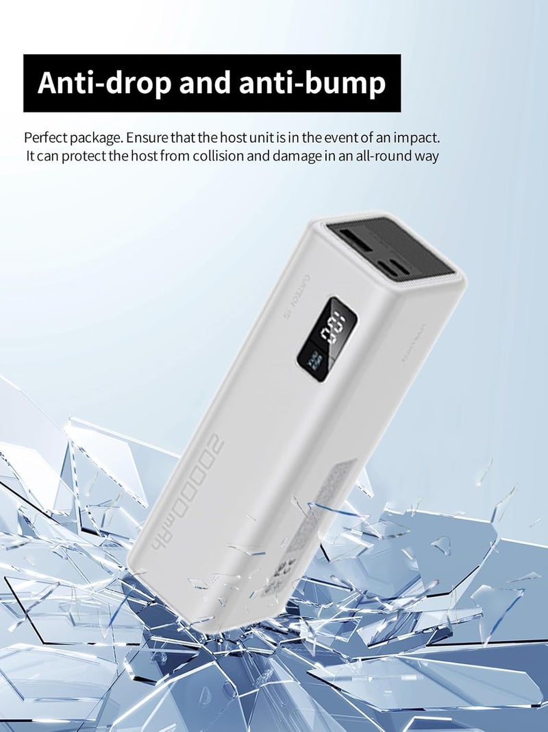WUNIAK Case for CUKTECH 15 SE Power Bank 20000mAh 65W, Soft Silicone Protective Portable Scratch Shock Resistant with Lanyard,Transparent. - Image 2