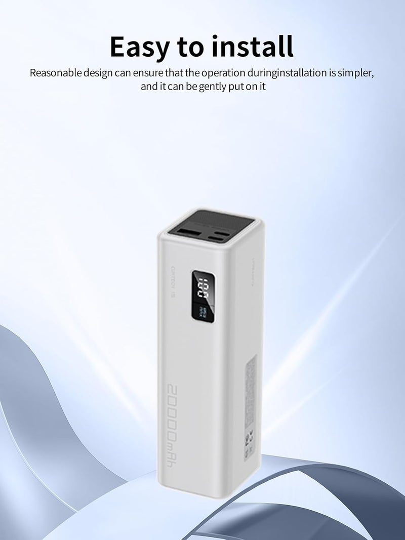 WUNIAK Case for CUKTECH 15 SE Power Bank 20000mAh 65W, Soft Silicone Protective Portable Scratch Shock Resistant with Lanyard,Transparent. - Image 4