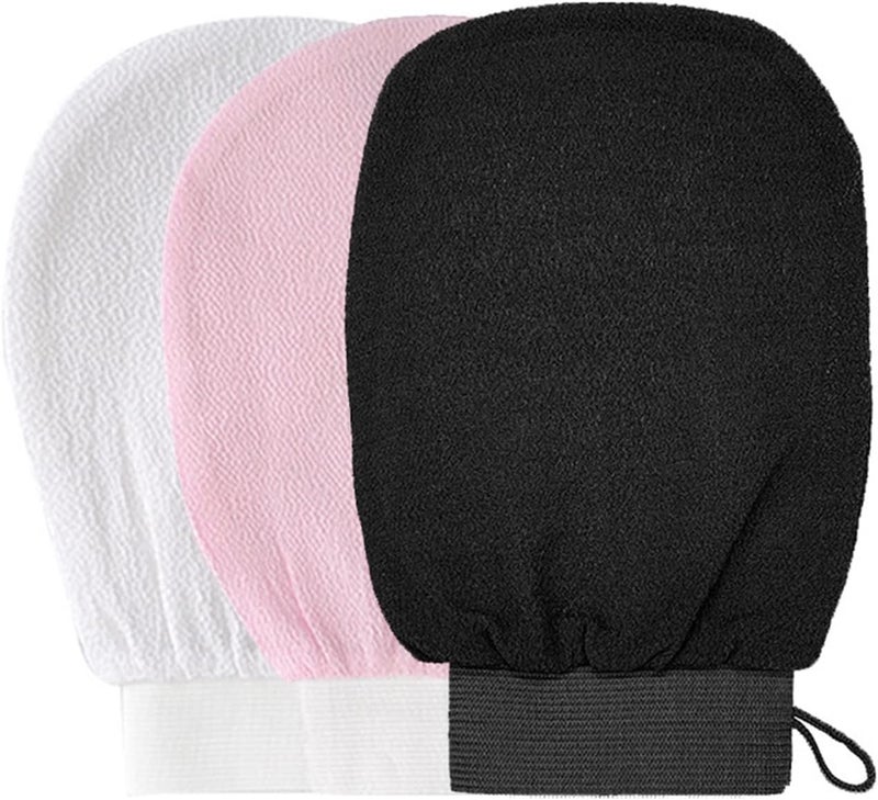 Bath Loofahs 1PCS Bathing Gloves Shower Bath Scrub Glove Exfoliating Body Facial Tan Massage Mitt RemovalExfoliate Peeling(White) - Image 1