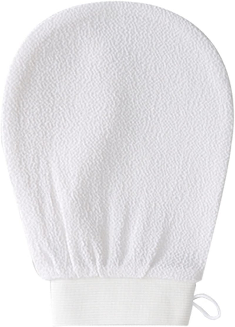 Bath Loofahs 1PCS Bathing Gloves Shower Bath Scrub Glove Exfoliating Body Facial Tan Massage Mitt RemovalExfoliate Peeling(White) - Image 2