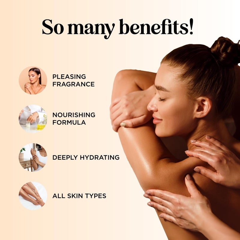 Maple Holistics Mango Sensual Massage Oil for Couples - Alluring Tropical Full Body Massage Oil for Date Night and Nourishing Body Moisturizer with Sweet Almond - Vegan Non Staining Non Greasy Smooth Gliding Formula - Image 3