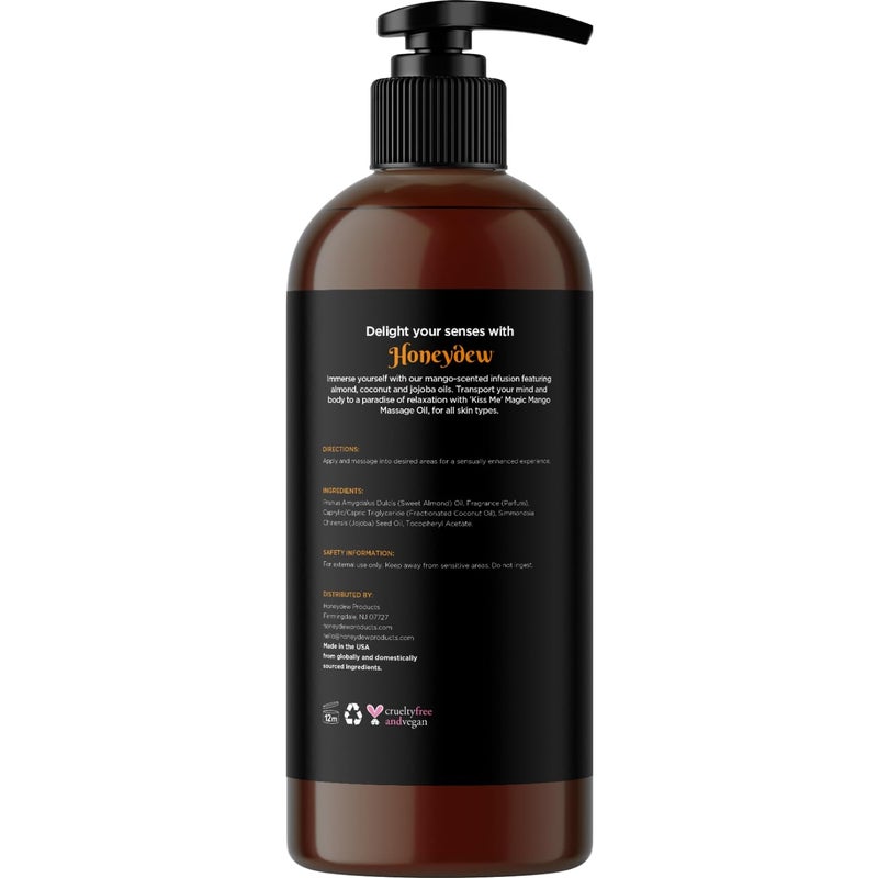 Maple Holistics Mango Sensual Massage Oil for Couples - Alluring Tropical Full Body Massage Oil for Date Night and Nourishing Body Moisturizer with Sweet Almond - Vegan Non Staining Non Greasy Smooth Gliding Formula - Image 4