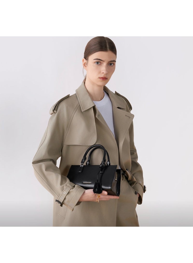 Charles & Keith CHARLES&KEITH Little ck Kerry series Simple hand-held shoulder bag with pendant PU crossbody bag, small size for women - Image 4