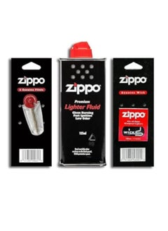 Zippo ZIPPO 3141-LTR FL 4OZ, 2406N-6FLINTS, 2425-WICK 