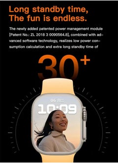 Ultra Smart Watch T800 Ultra Health Fitness Tracker Sport Watch 49MM-Orange  - Image 3