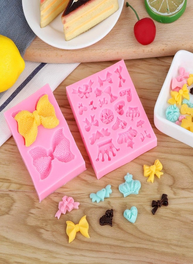 Elfkitwang Bow Silicone Fondant Mold Crown Chocolate Candy Mold Cupcake Top Decoration, Pastry, Biscuit Decoration, Chocolate, Jewelry, DIY Craft Items, Birthday Parties. - Image 5