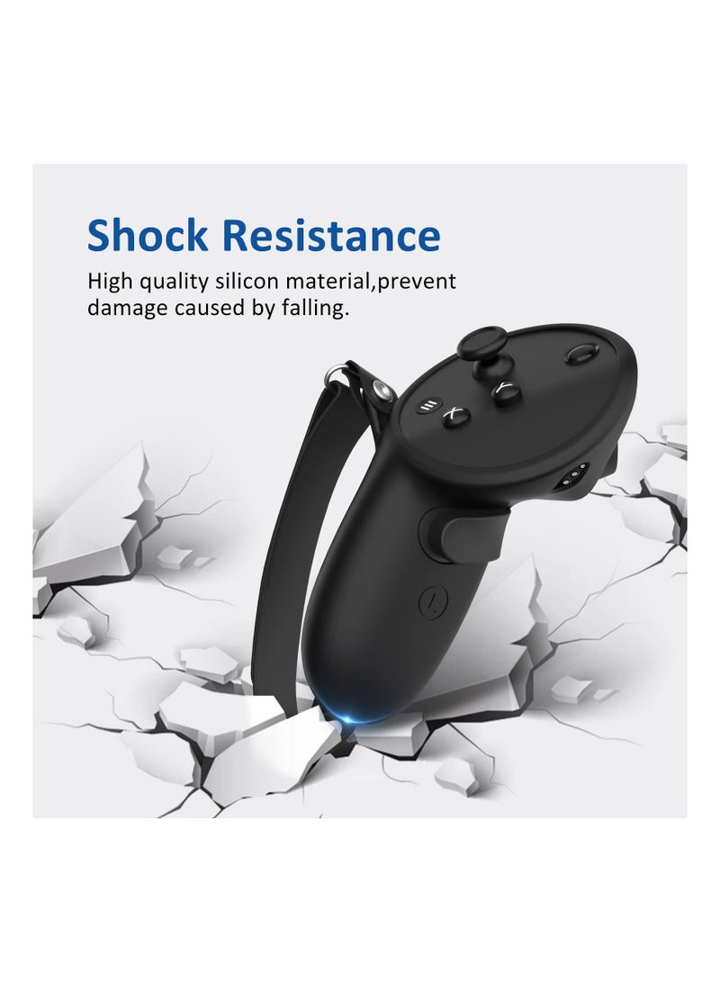 Y&D Compatible with Meta Quest Pro Accessories, Controller Grips Cover Protector, Silicone Grip Protector for Oculus Touch Controllers, Knuckle Straps  - Image 3