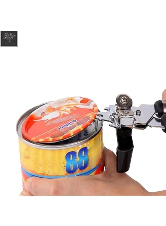 بيوينتي متعددة الوظائف الفولاذ المقاوم للصدأ المهنية القصدير يمكن فتح المطبخ الحرفية سهلة قبضة فتح علب زجاجة فتح، الفضة الأسود - Image 5