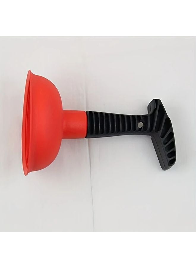 مضخة تصريف حوض يدوية حمراء غير كهربائية لإزالة الانسداد للمطبخ والحمام والمرحاض - Image 1