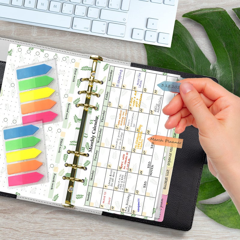 Harphia Planner Inserts Refills Monthly Weekly Budget Paper Kit, 6 Ring Binder Accessory, 6.73â€ X 3.72â€, Personal Size For Budget Binder Cover, Money Organizer For Cash, Undated - Image 4