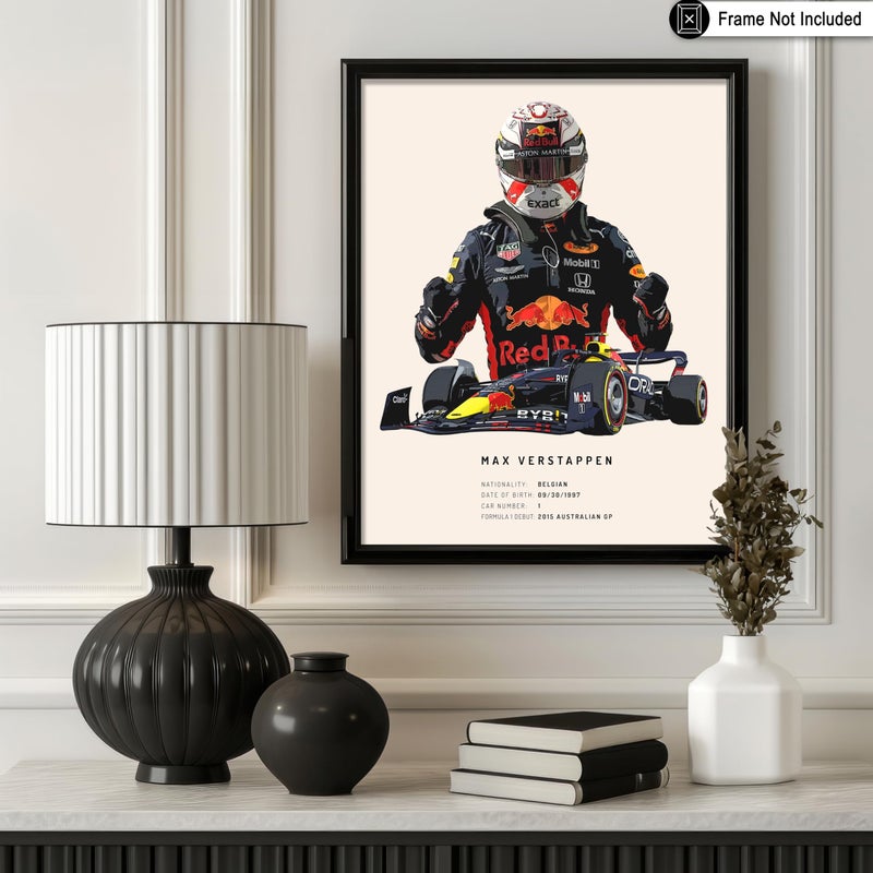 Poster Master Racing Driver Print - Sports Car Poster - Race Car Art - Gift for Men & Women - Minimal Art - Decor for Office, Living Room, Dorm or Garage - 8x10 UNFRAMED Wall Art - Image 3