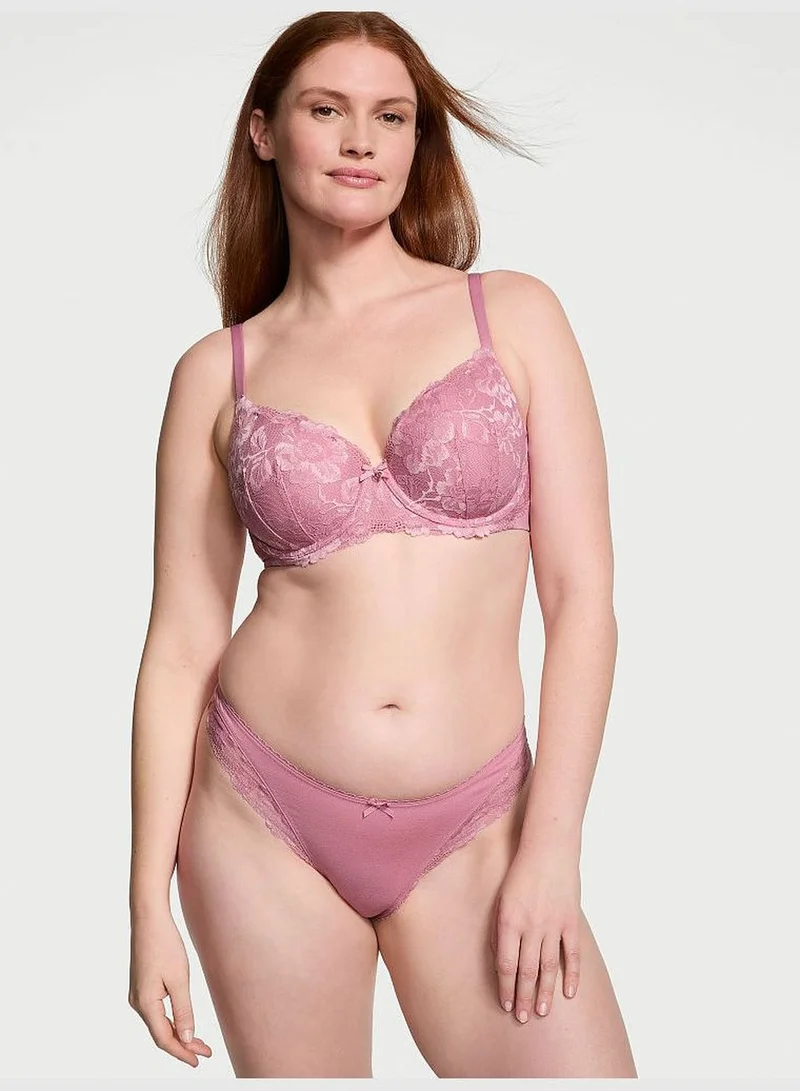 Victoria's Secret Stretch Cotton High-Leg Scoop Thong Panty