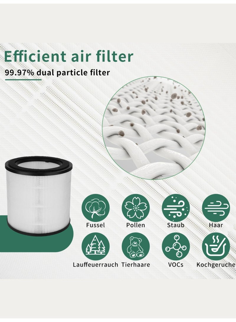 2 Pcs FY0194/30 and FY0293/30 Active Carbon HEPA Filters, Set Compatible with Purifier Series 800 AC0830/10 AC0820/30 AC0820/10 AC0819/10  - Image 3