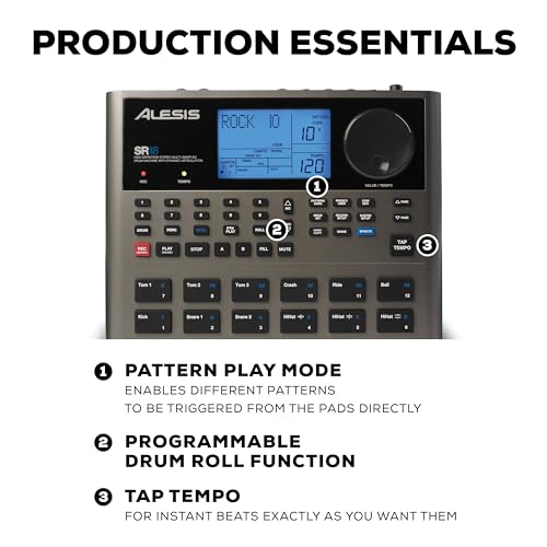 Alesis SR18 |Studio-Grade Standalone Drum Machine with On-Board Sound Library and Built-In Effects/Processors - Image 4