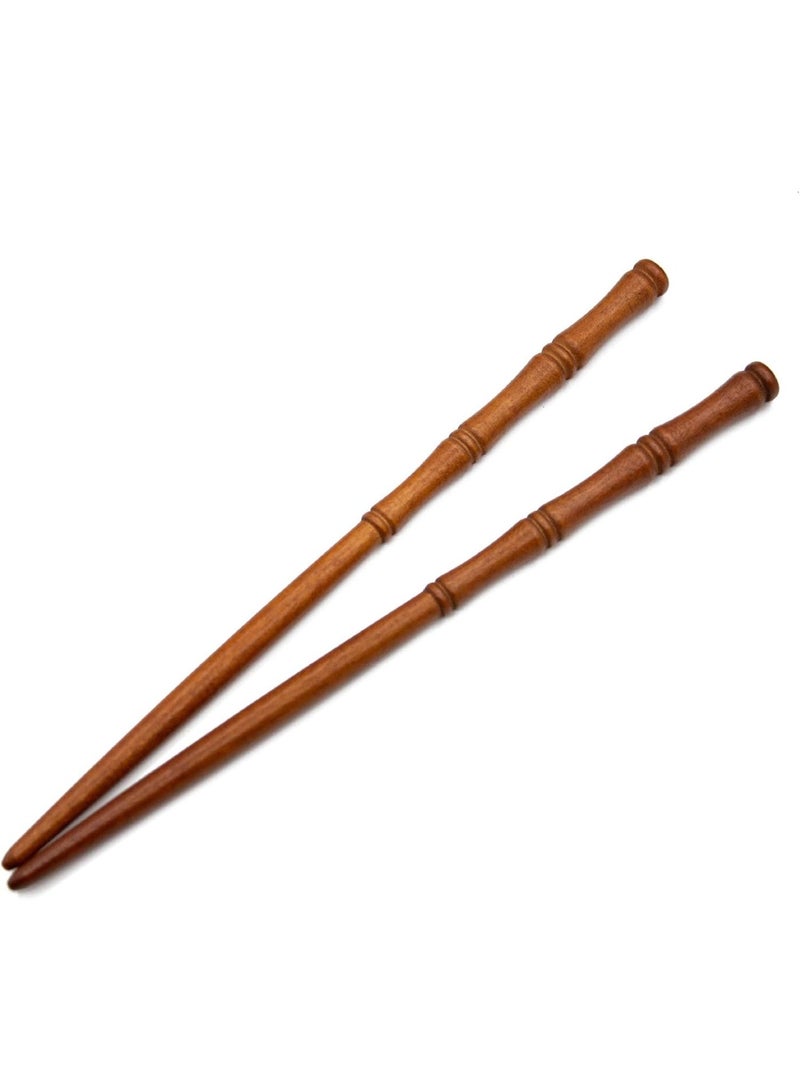 BIGTHREE Bamboo Shape Long Hair Sticks, Ancient Style Hairpin, 8pcs Classical Wooden Sticks Hair Chopstick, Women Hair Pins Buns for Decorative Hanfu Headdress Accessories - Image 2