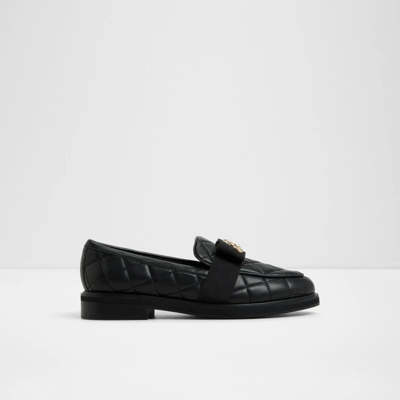 BISSAMO Bow Detail Quilted Loafers