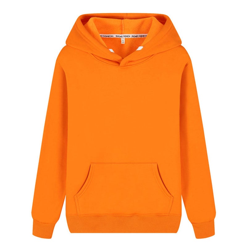Autumn other cashmere cotton casual spot hooded stereo patch without collar no liner white sweater support printing Orange  - Image 1