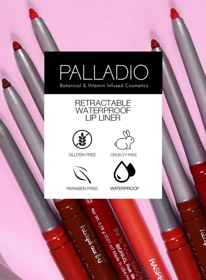 PALLADIO Retractable Waterproof Lip Liner High Pigmented and Creamy Color Slim Twist Up Smudge Proof Formula with Long Lasting All Day Wear No Sharpener Required, Sand, 1 Count - Image 3