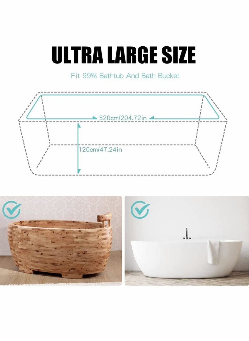 Disposable Bathtub Cover Liner, 50 Pcs Ultra Large Liner Plastic Bag, 120 x 260 cm Bath Tub Water Storage Bag or Hotel