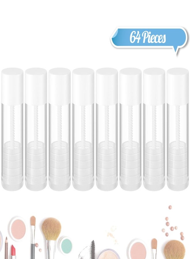 Maitys 64 Pcs Lip Balm Tubes 5 ml Empty Lip Gloss Balm Containers Refillable Rotatable Plastic Lipstick Tubes DIY Lip Gloss Holder for DIY Cosmetic (Clear) - Image 3